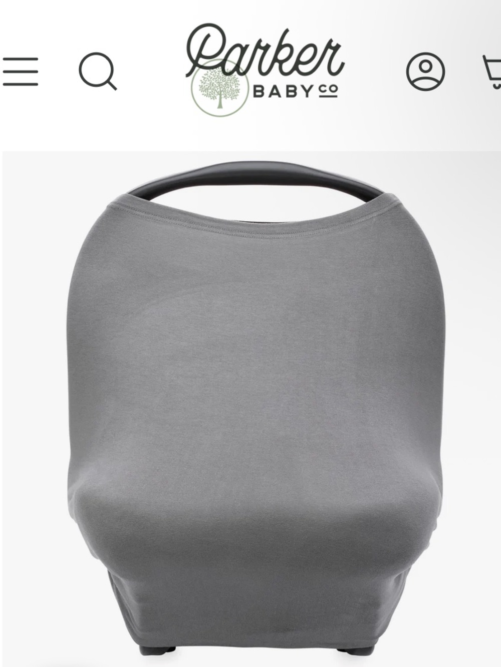 Gray Car Seat Cover - Stretchy Kids Accessory